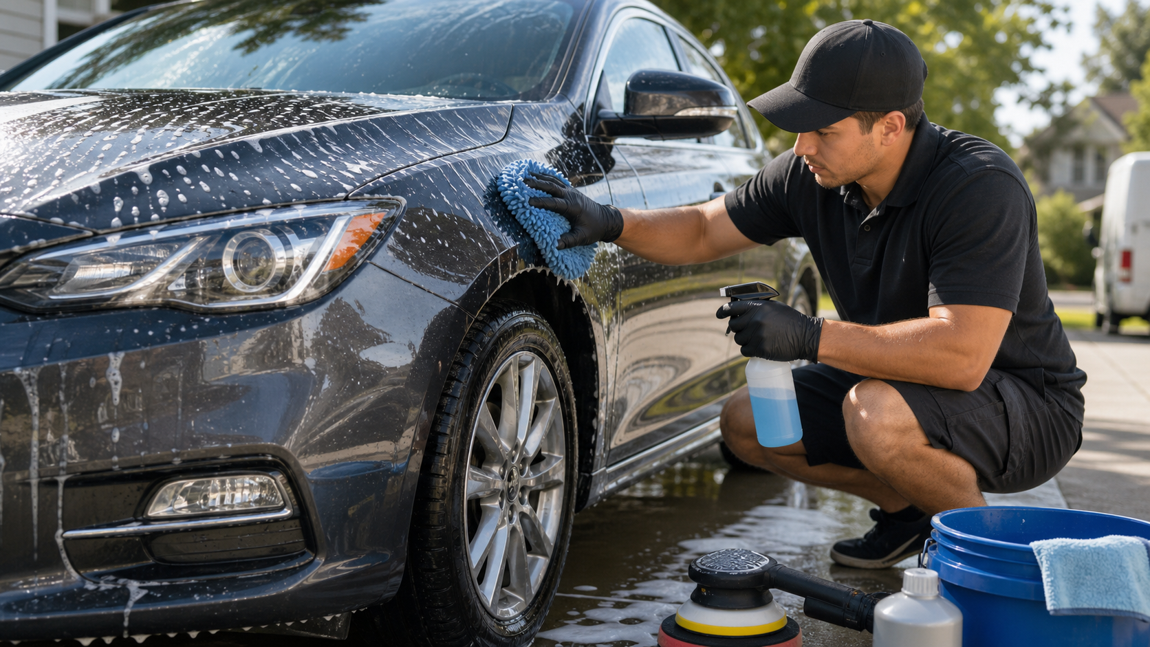 Exterior Wash & Wax for drivers and fleet operators in Huntington Beach, focused on clean vehicles, protected finishes, and convenient appointment details in Huntington Beach
