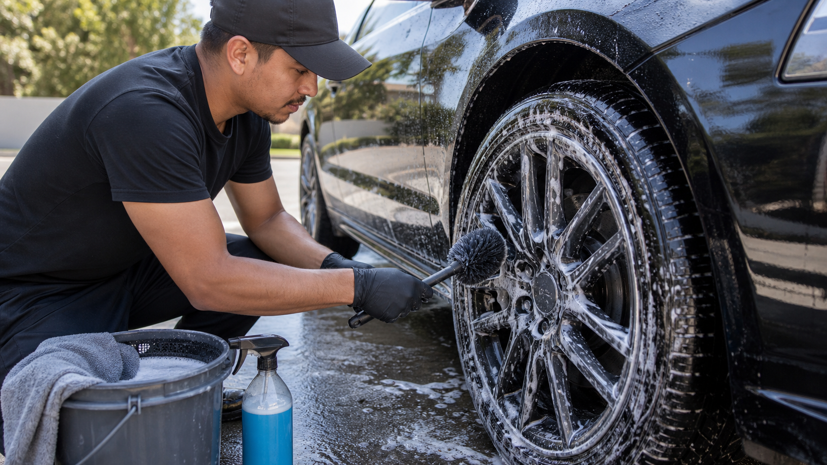 Wheel & Tire Cleaning for drivers and fleet operators in Huntington Beach, focused on clean vehicles, protected finishes, and convenient appointment details in Huntington Beach